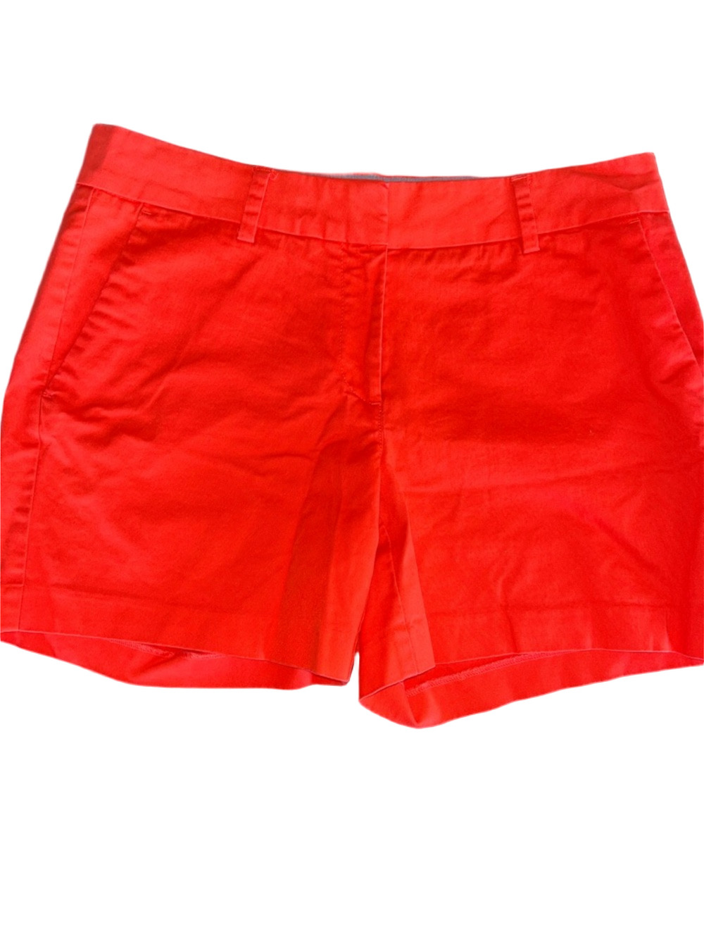 Nautica Classic Red Orange Cotton Stretch Shorts with Pockets